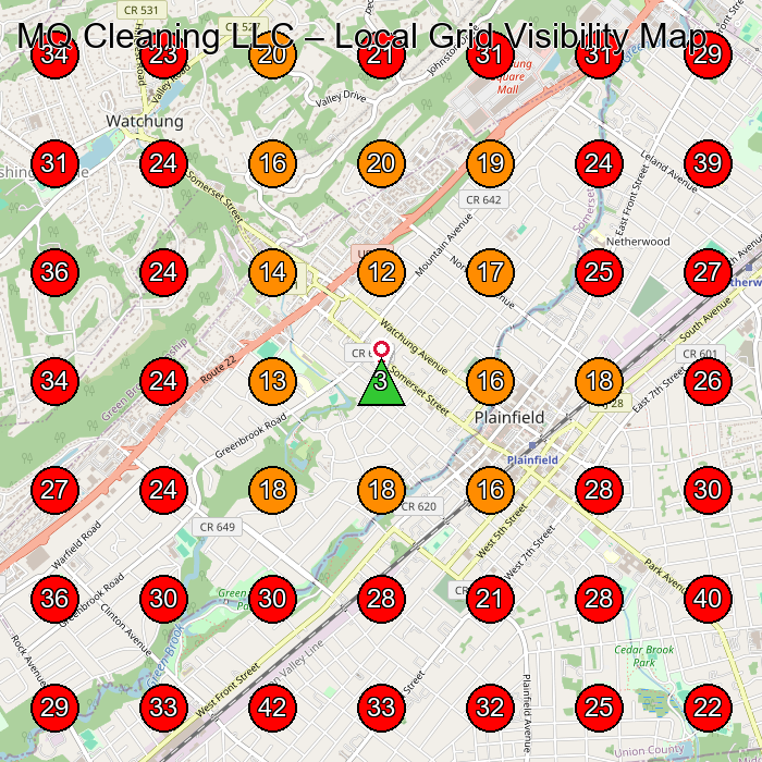 MQ Cleaning LLC GeoGrid visibility map for House Cleaning Service in None